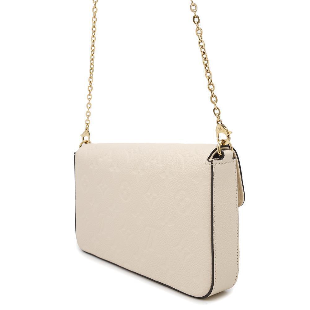 Louis Vuitton Monogram Wallet Pochette Felicie Empreinte Chain Brown